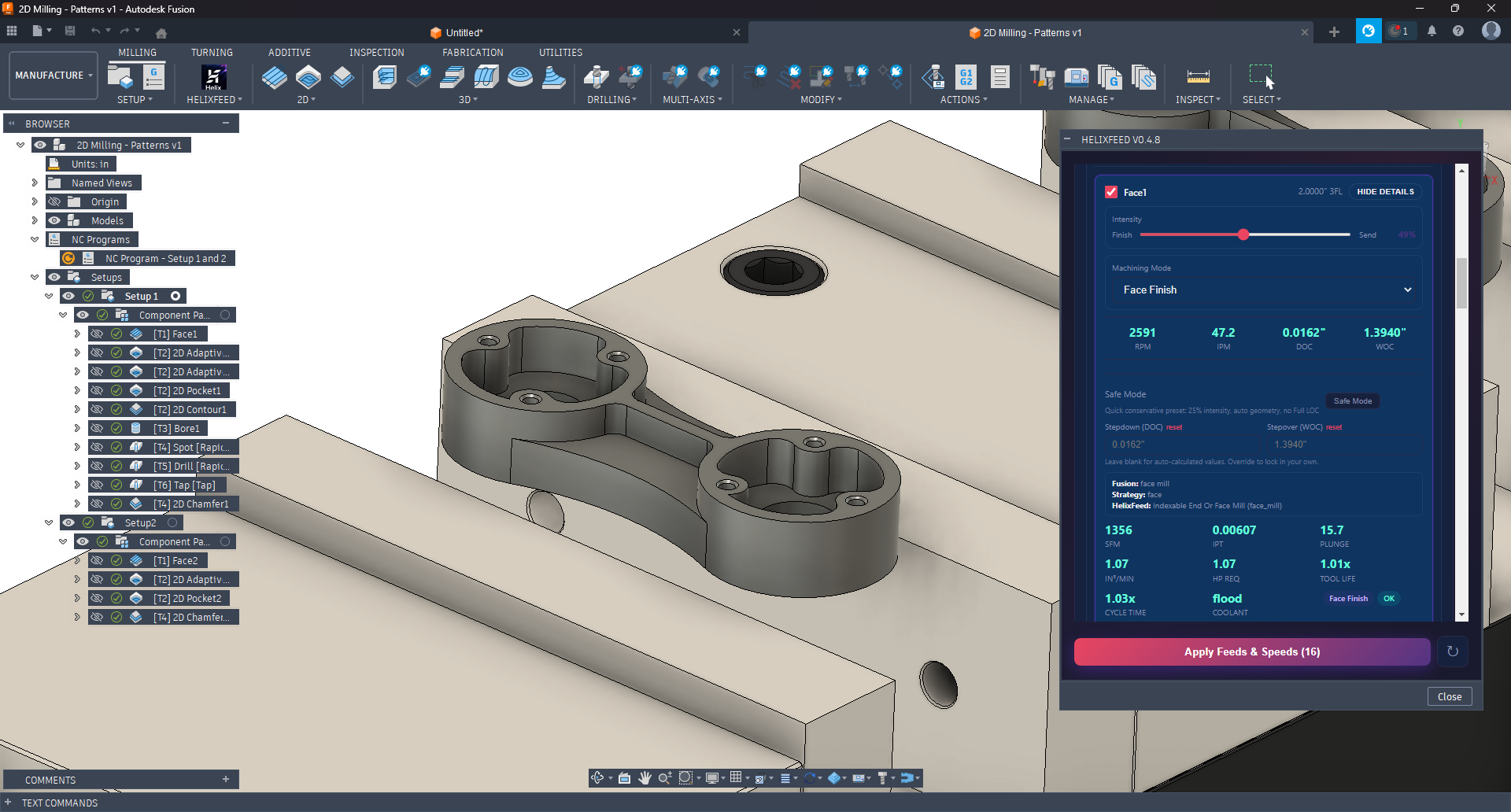Face operation with full calculation details